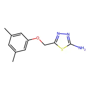 5-[(3,5-Dimethylphenoxy)methyl]-1,3,4-thiadiazol-2-amine structure