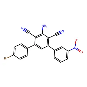 5'-Amino-4''-bromo-3-nitro-1,1':3',1''-terphenyl-4',6'-dicarbonitrile structure