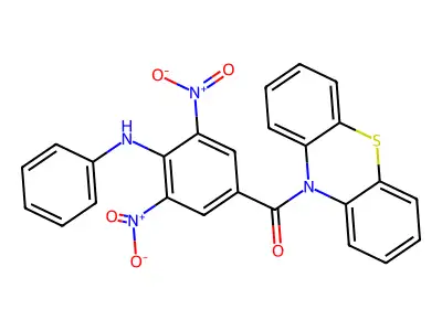 [3,5-Dinitro-4-(phenylamino)phenyl]-10H-phenothiazin-10-ylmethanone structure
