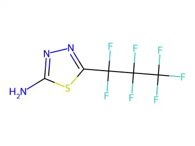 1,3,4-Thiadiazol-2-amine, 5-(heptafluoropropyl)- structure