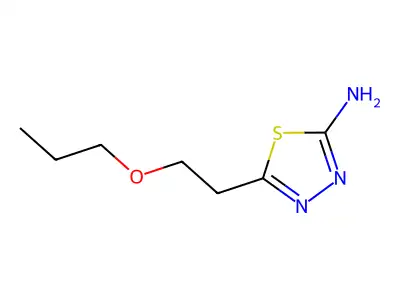 5-(2-Propoxy-ethyl)-[1,3,4]thiadiazol-2-ylamine structure