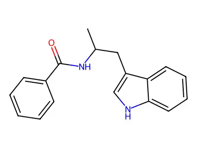 N-[1-(1H-indol-3-yl)propan-2-yl]benzamide structure