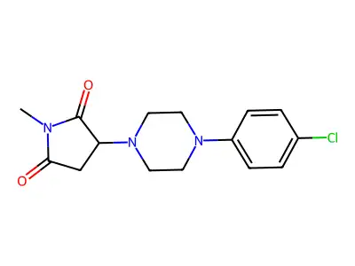 3-[4-(4-Chlorophenyl)piperazin-1-yl]-1-methylpyrrolidine-2,5-dione structure