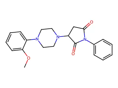 3-[4-(2-Methoxyphenyl)piperazin-1-yl]-1-phenylpyrrolidine-2,5-dione structure