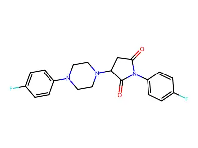 1-(4-Fluorophenyl)-3-[4-(4-fluorophenyl)piperazin-1-yl]pyrrolidine-2,5-dione structure