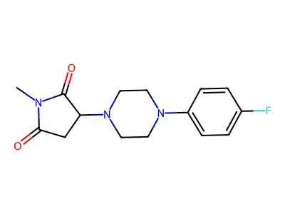 3-(4-(4-Fluorophenyl)piperazin-1-yl)-1-methylpyrrolidine-2,5-dione structure