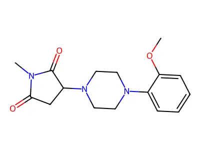3-[4-(2-Methoxyphenyl)piperazin-1-yl]-1-methylpyrrolidine-2,5-dione structure