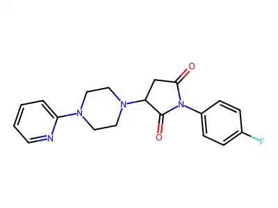 1-(4-Fluorophenyl)-3-[4-(pyridin-2-yl)piperazin-1-yl]pyrrolidine-2,5-dione structure