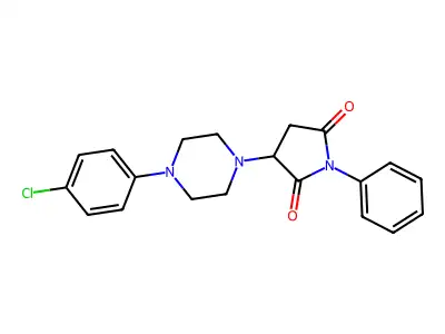3-[4-(4-Chlorophenyl)piperazin-1-yl]-1-phenylpyrrolidine-2,5-dione structure