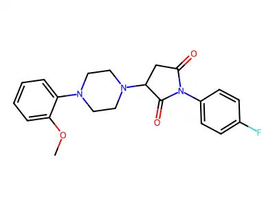 1-(4-Fluorophenyl)-3-[4-(2-methoxyphenyl)piperazin-1-yl]pyrrolidine-2,5-dione structure