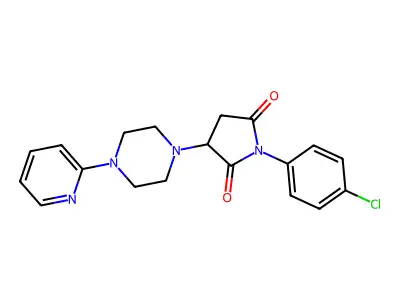 1-(4-Chlorophenyl)-3-(4-pyridin-2-ylpiperazin-1-yl)pyrrolidine-2,5-dione structure