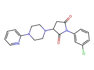 1-(3-Chlorophenyl)-3-[4-(pyridin-2-yl)piperazin-1-yl]pyrrolidine-2,5-dione structure