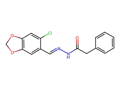 N'-[(6-chloro-1,3-benzodioxol-5-yl)methylene]-2-phenylacetohydrazide structure