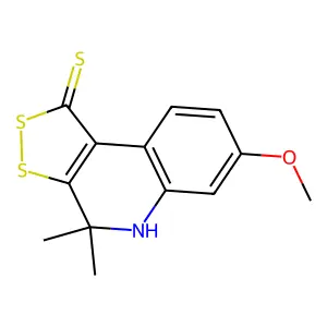 7-Methoxy-4,4-dimethyl-4,5-dihydro-1H-[1,2]dithiolo[3,4-c]quinoline-1-thione structure