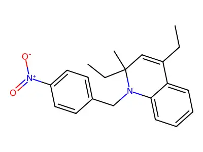 2,4-Diethyl-2-methyl-1-(4-nitrobenzyl)-1,2-dihydroquinoline structure