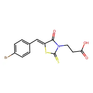 3-(5-(4-Bromobenzylidene)-4-oxo-2-thioxothiazolidin-3-yl)propanoic acid structure