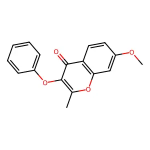 7-methoxy-2-methyl-3-phenoxy-4H-chromen-4-one structure