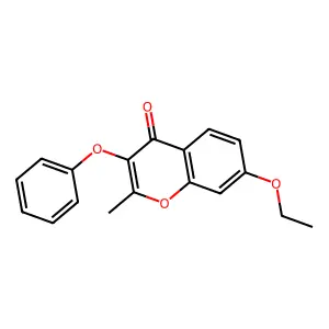 7-ethoxy-2-methyl-3-phenoxy-4H-chromen-4-one structure