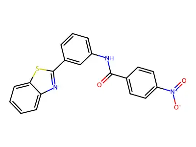 N-[3-(1,3-benzothiazol-2-yl)phenyl]-4-nitrobenzamide structure
