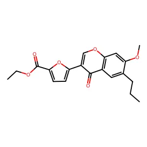 Ethyl 5-(7-methoxy-4-oxo-6-propylchromen-3-yl)furan-2-carboxylate structure