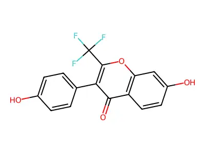 7-Hydroxy-3-(4-hydroxyphenyl)-2-(trifluoromethyl)chromen-4-one structure