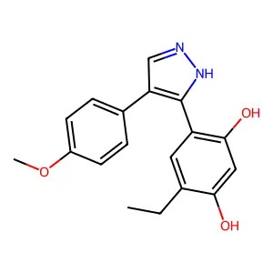 4-ETHYL-6-[4-(4-METHOXYPHENYL)-1H-PYRAZOL-3-YL]BENZENE-1,3-DIOL structure