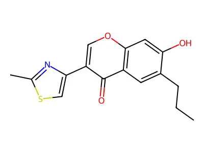 7-hydroxy-3-(2-methylthiazol-4-yl)-6-propyl-4H-chromen-4-one structure