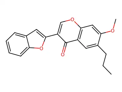 3-(1-benzofuran-2-yl)-7-methoxy-6-propyl-4H-chromen-4-one structure