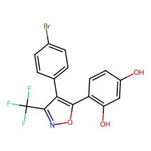 4-[4-(4-Bromophenyl)-3-(trifluoromethyl)-1,2-oxazol-5-yl]benzene-1,3-diol structure