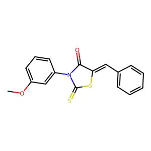 5-Benzylidene-3-(3-methoxyphenyl)-2-sulfanylidene-1,3-thiazolidin-4-one structure