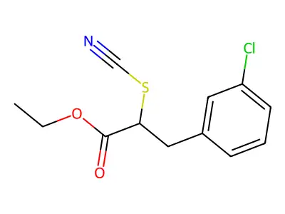 Ethyl 3-(3-chlorophenyl)-2-thiocyanatopropanoate structure