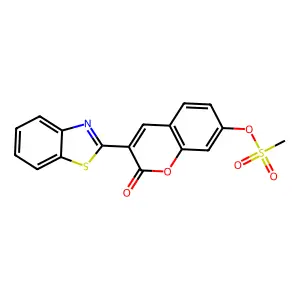3-(benzo[d]thiazol-2-yl)-2-oxo-2H-chromen-7-yl methanesulfonate structure