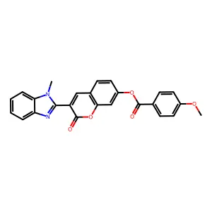 3-(1-methyl-1H-benzimidazol-2-yl)-2-oxo-2H-chromen-7-yl 4-methoxybenzoate structure