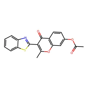 3-(1,3-benzothiazol-2-yl)-2-methyl-4-oxo-4H-chromen-7-yl acetate structure
