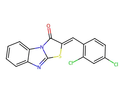 (2Z)-2-[(2,4-dichlorophenyl)methylene]thiazolo[3,2-a]benzimidazol-1-one structure
