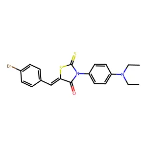 5-(4-Bromobenzylidene)-3-[4-(diethylamino)phenyl]-2-thioxo-1,3-thiazolidin-4-one structure