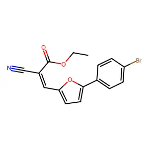 Ethyl 3-[5-(4-bromophenyl)furan-2-yl]-2-cyanoprop-2-enoate structure