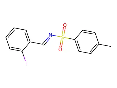 N-[(2-iodophenyl)methylidene]-4-methylbenzenesulfonamide structure