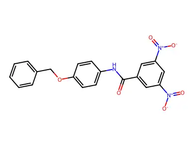 3,5-dinitro-N-(4-phenylmethoxyphenyl)benzamide structure