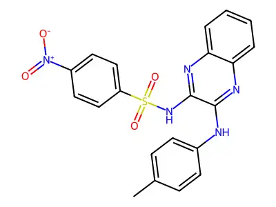 4-nitro-N-(3-(p-tolylamino)quinoxalin-2-yl)benzenesulfonamide structure
