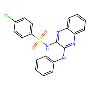 N-(3-anilinoquinoxalin-2-yl)-4-chlorobenzenesulfonamide structure
