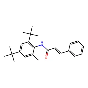 (E)-N-(2,4-ditert-butyl-6-methylphenyl)-3-phenylprop-2-enamide structure