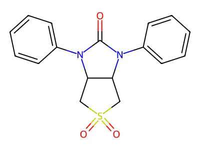 1,3-diphenyltetrahydro-1H-thieno[3,4-d]imidazol-2(3H)-one 5,5-dioxide structure