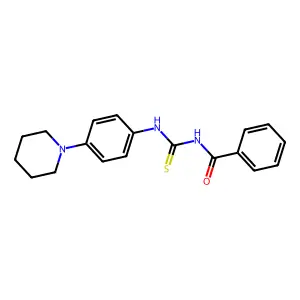 N-[(4-piperidin-1-ylphenyl)carbamothioyl]benzamide structure