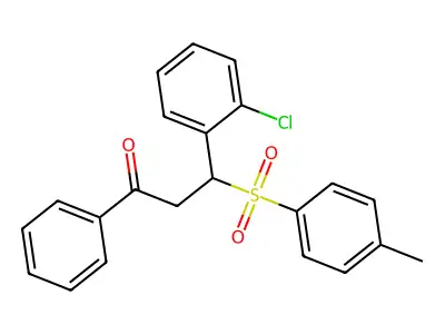 3-(2-Chlorophenyl)-3-((4-methylphenyl)sulfonyl)-1-phenyl-1-propanone structure