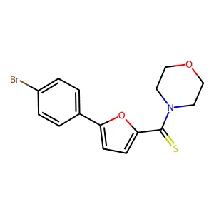 (5-(4-Bromophenyl)furan-2-yl)(morpholino)methanethione structure