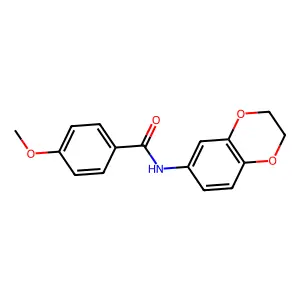N-(2,3-dihydro-1,4-benzodioxin-6-yl)-4-methoxybenzamide structure