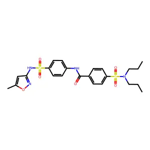 4-(dipropylsulfamoyl)-N-{4-[(5-methyl-1,2-oxazol-3-yl)sulfamoyl]phenyl}benzamide structure