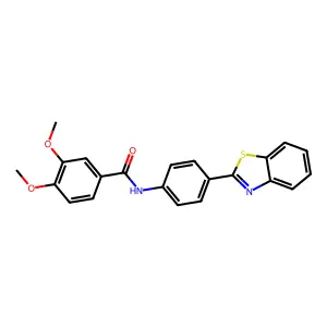N-[4-(1,3-benzothiazol-2-yl)phenyl]-3,4-dimethoxybenzamide structure
