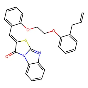 (Z)-2-(2-(2-(2-allylphenoxy)ethoxy)benzylidene)benzo[4,5]imidazo[2,1-b]thiazol-3(2H)-one structure